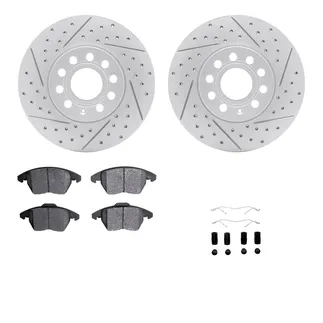 R1 Concepts WBUH1-74042 Brake Rotors - Carbon Coated - D/S W/ Optimum Oe Pads & Hdw